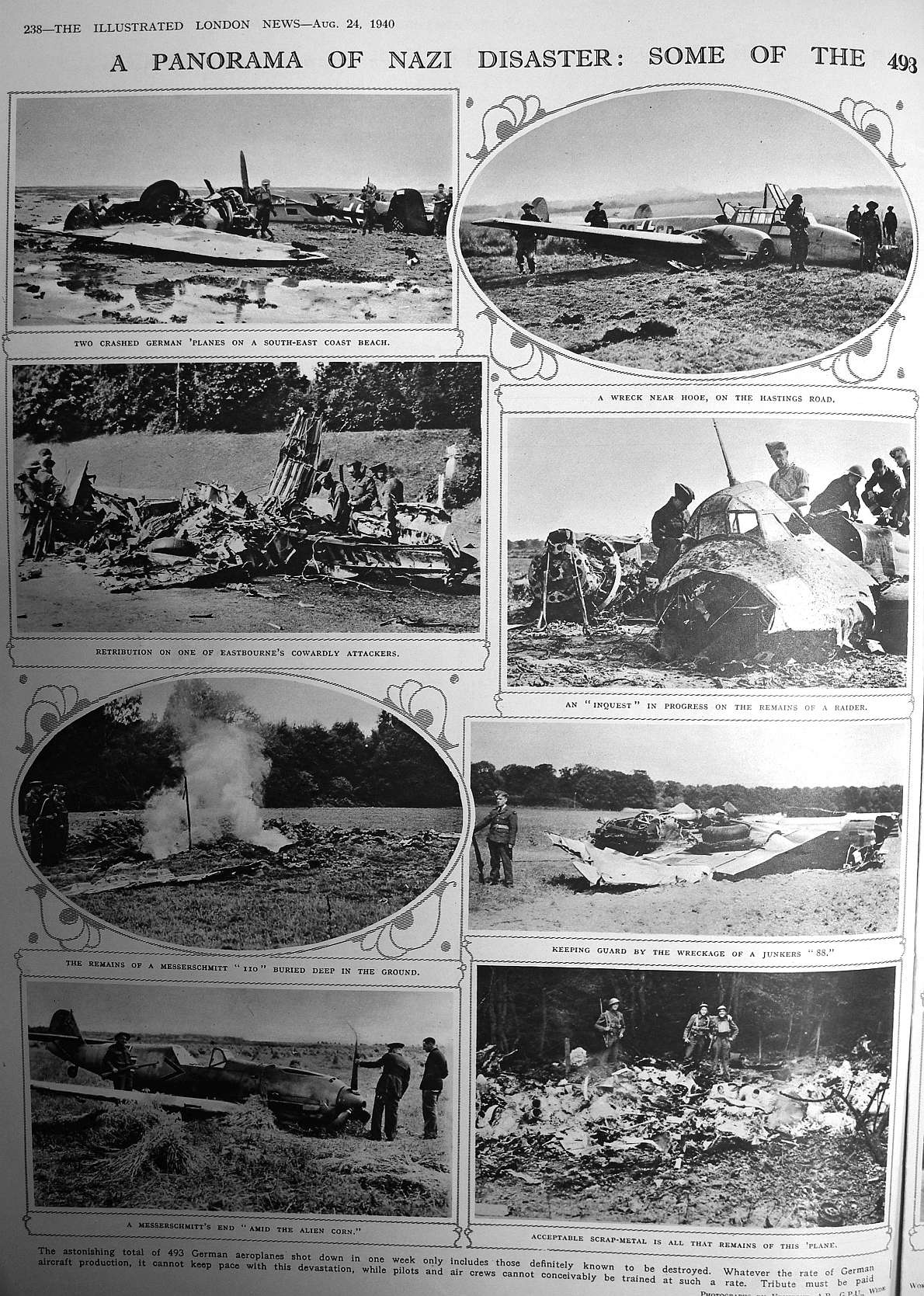 nazi planes brought down 